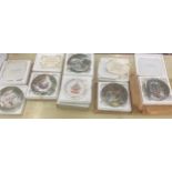 Large selection of boxed collectors plates
