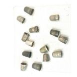 Selection of Antique/vintage silver thimbles