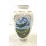 Boxed Heros of the Sky collectors vase by Davenport 9.5inches tall