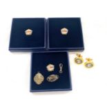 Selection of collectable items includes Servo per amikeco cufflinks, stone set brooch etc