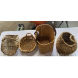 Selection of wicker baskets