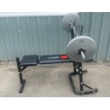 York weight bench with weights