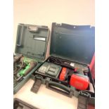 Selection cased hand tools to include Metavo AS30, Hitachi, Bosch headge trimmer etc