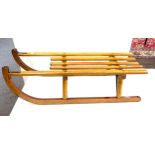 Vintage Davos Germany wooden sleigh hergestellt