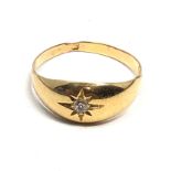 18ct gold diamond ring (2.1g)