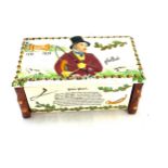 Crown Devon Fieldings John Peel Fox Hunting musical cigarette box Complete with working music and