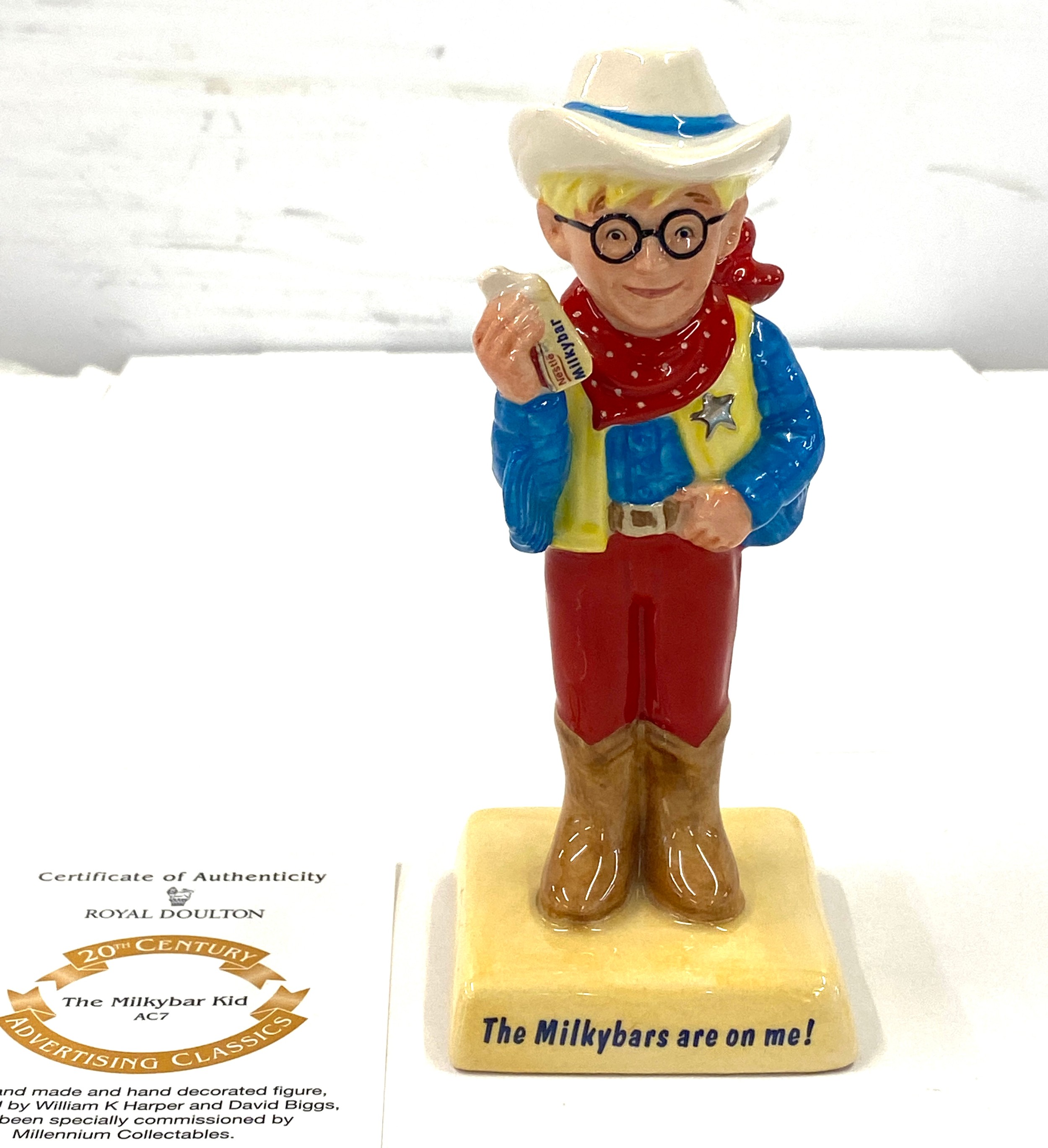 Limited edition 20th century advertising classics Royal Doulton The Milkybar Kid, 1815/2000, good - Image 2 of 4