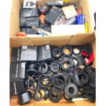 Selection of camera equipment/spares to include flash lights etc