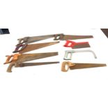 Selection of vintage saws