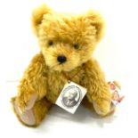 Herman Growler teddy bear with all labels measures approx 15 inches tall, Box of Trevor Mitchell