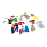 Selection of vintage Palitoy Pippa and Pete doll clothing with some shoes