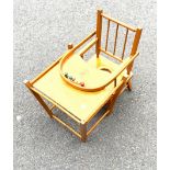 Vintage wooden Childs highchair