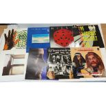 Selection of LP records to include Genesis, Walt Disney, Animals etc