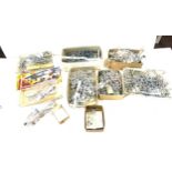 Selection of aeroplane kit pieces and 1 boxed aircraft kit