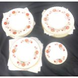 Selection of Royal Crown Darby plates 21 pieces to include sandwich plates, cake plates and dinner