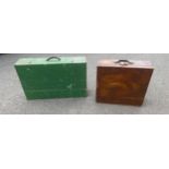 2 Vintage wooden tool boxes largest measures approximately Height 18 inches, Width 30 inches,