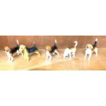 Set of five Beswick dog ornaments all in good overall condition