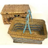 Vintage wicker basket, Scottish hamper wicker basket