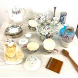 Large selection of miscellaneous pottery to include Chinese, Coalport etc