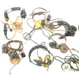 Selection antique and vintage Head / Ear phones, to include military pieces