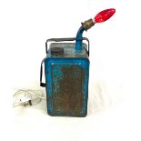 Vintage Valor petrol can converted into lamp, approximate height 14 inches