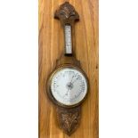 Carved Wall hanging barometer