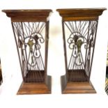 Pair of ornate stick stands each measures 22 inches tall