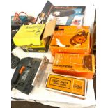 Selection of electrical hand tools to include jigsaw, sander, drill, all in working order