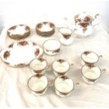 Royal Albert 6 piece tea service to include teapot, milk jug, sugar bowl, cups, saucers and sandwich