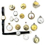 Smith Empire pocket watch plus other pocket watches and movements, Sekonda wrist watch etc for