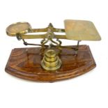 Vintage miniature brass weighing scales