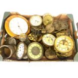 Selection of vintage clock faces and parts