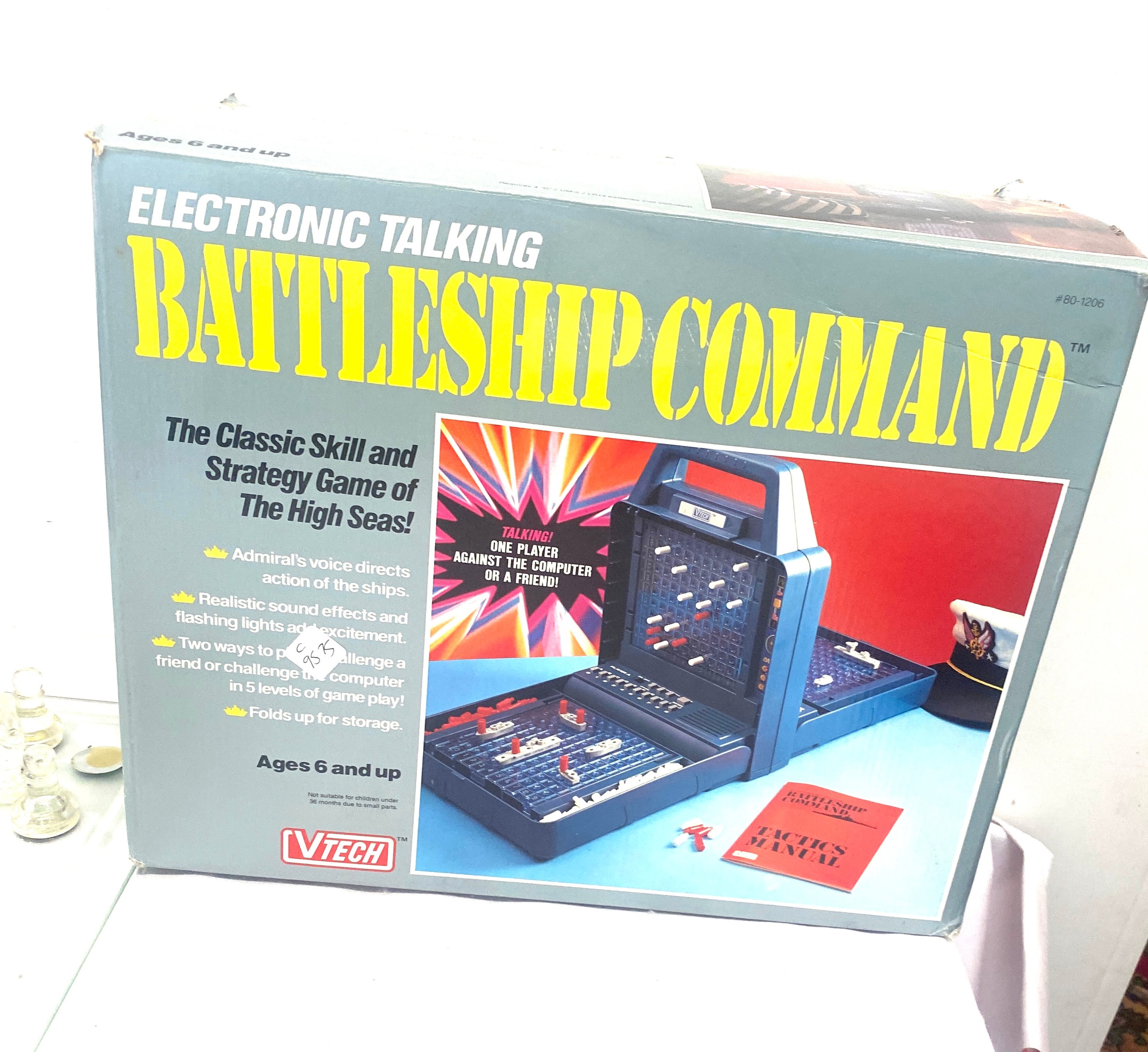 VTech Battleship Command - Electronic Talking Vintage/Retro 1990 Game and complete glass chest board - Image 3 of 5