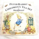 Boxed Peter Rabbit Wedgwood 6 piece tea set comprising of 2 cups, 2 saucers and 2 plates