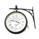 Wall hanging Paddington station clock, diameter of clock is approximately 10 inches, untested