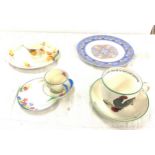 Selection of assorted pottery includes Crown Devon, Adams pottery etc