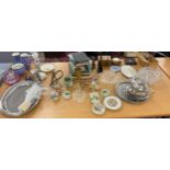 Large selection of miscellaneous includes wooden items, glassware etc