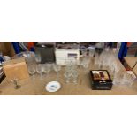 Large selection of assorted glassware includes stuart crystal etc