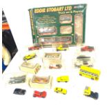 Large selection of assorted die cast cars includes Eddie stobart, days gone etc
