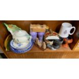 Susie Cooper teapot, glass and pottery items etc