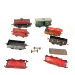 Selection vintage tin trains and carriages