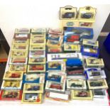 Large selection of boxed die cast cars includes days gone, Promotor vans etc