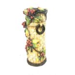 Majolica amphora 1 5 33 berry long vase measures approx 16 inches tall