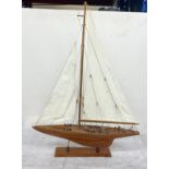 Vintage ships galleon model on stand, measures approx 26 inches tall 20 inches wide