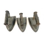 3 Vintage cast iron flat irons