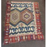 19th Century Kilim rug measures approx 60 inches by 51 inches