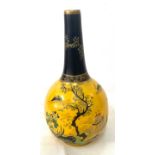 Art Deco Carlton Ware 2928 C1920S Yellow Temple Rose vase, height approx 7 inches