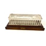 Rare antique Georgian plaster model of the Parthenon mounted on a mahogany base, Grand tour size,