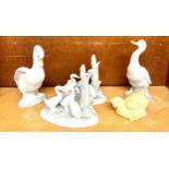 Selection of Nao duck ornaments all in good overall condition