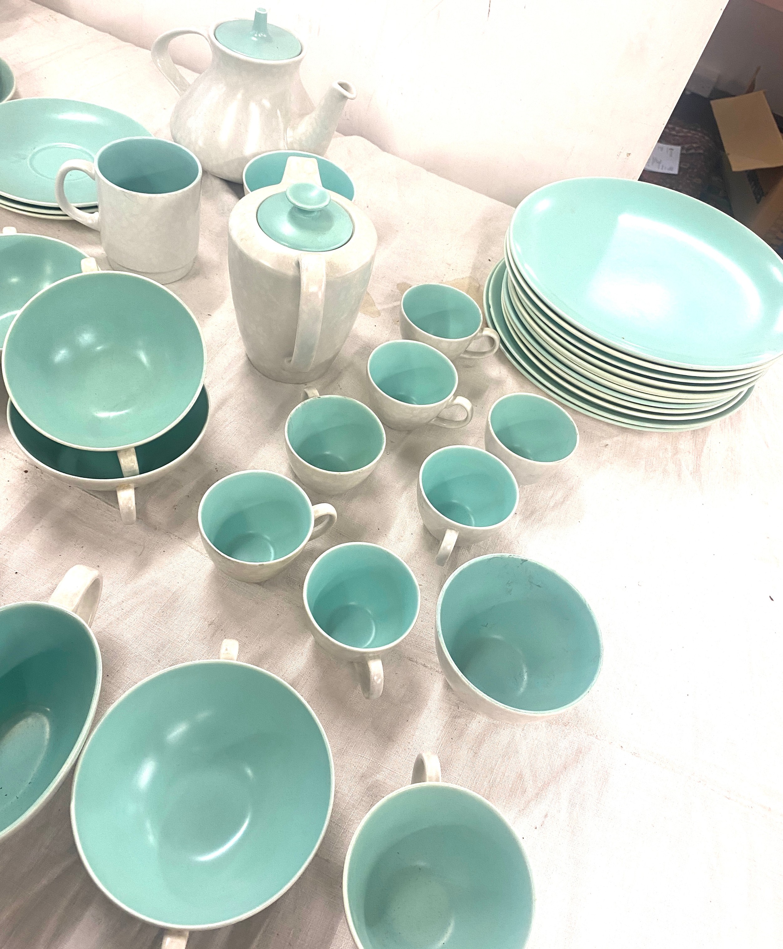 Poole pottery part dinner/ tea service includes cups saucers, tea pot, turenns etc - Image 4 of 9